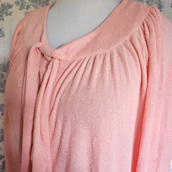 Size L to XL Vintage 1970s Leisure Lady Terry Zip Front Robe - Picture 9 of 14